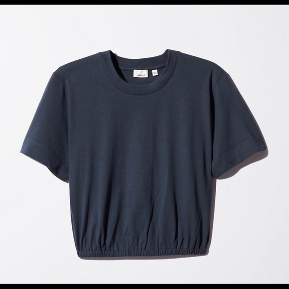 Aritzia WILFRED PIAF Crop T Shirt - Navy Size S - Picture 5 of 8